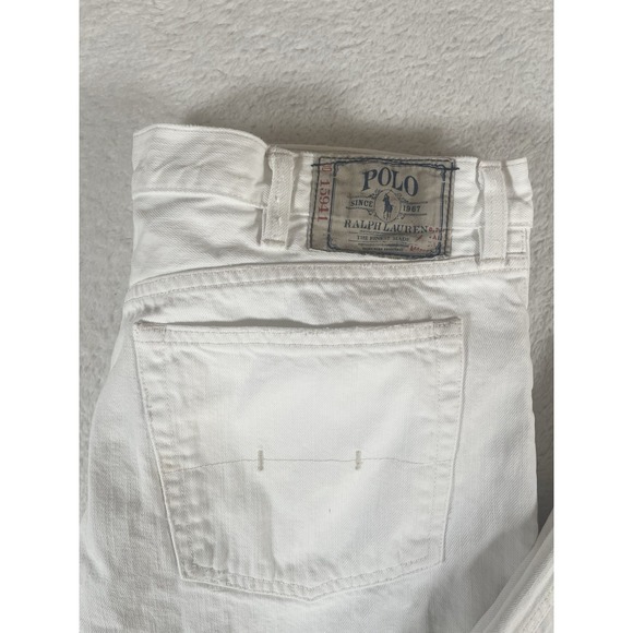Vintage Polo Ralph Lauren Classic 867 White Denim Jeans Men's 38x30 (40x32) - Picture 4 of 12
